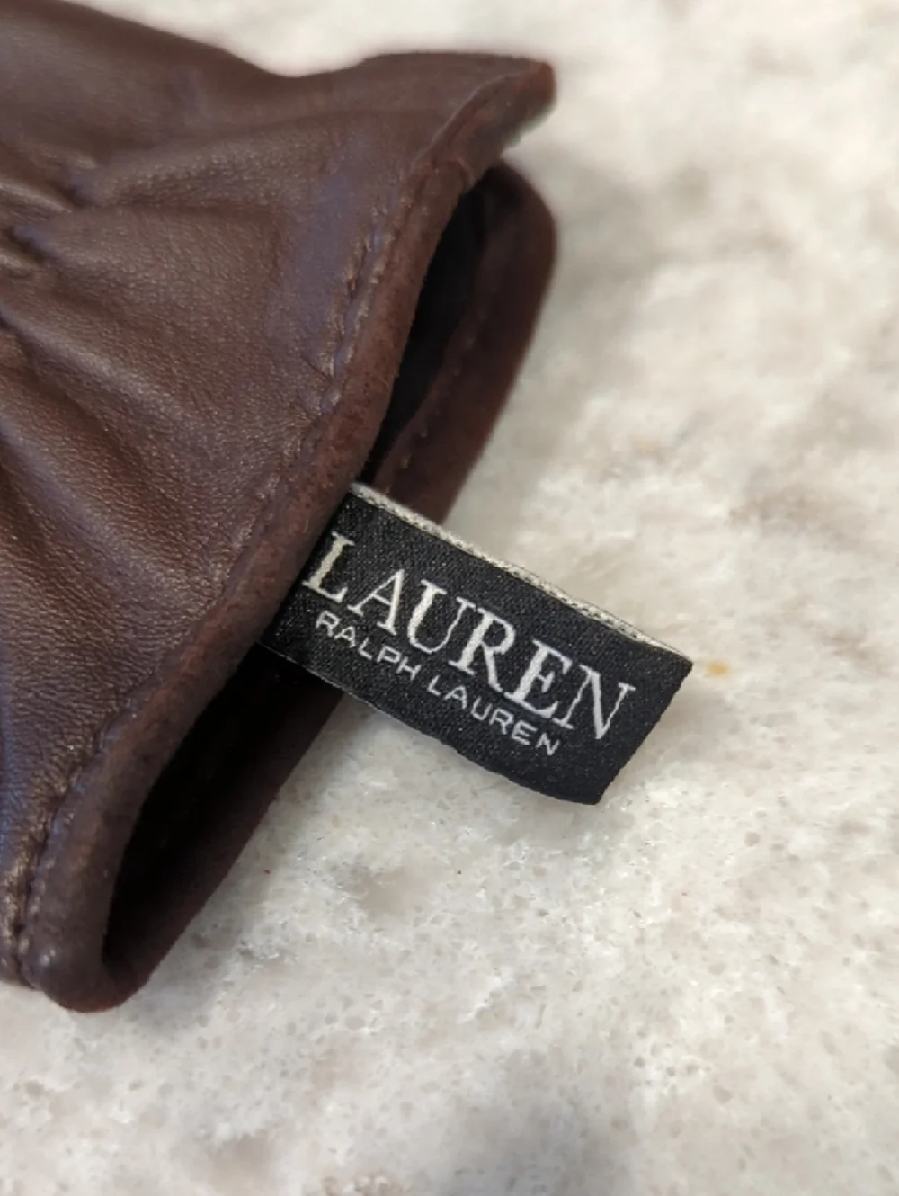 Ralph Lauren Brown Leather Glove - Picture 3 of 3